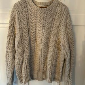 Goodfellow & Co Men's Cream Cable Knit Sweater